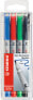 Фото #1 товара STABILO OHPen - 4 pc(s) - Black - Blue - Green - Red - Round - Medium - 1 mm - Water-based ink