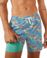 Фото #1 товара Men's The Tropical Bunches Quick-Dry 5-1/2" Swim Trunks with Boxer-Brief Liner