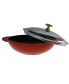 French Enameled Cast Iron 7" Wok with Glass Lid
