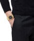 ფოტო #5 პროდუქტის Men's Swiss Greca Reaction Diamond Accent Gold Ion Plated Stainless Steel Bracelet Watch 44mm