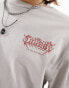 COLLUSION Long sleeve t-shirt in grey with band line up print