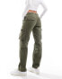 Pimkie straight leg cargo trousers in khaki 32 - фото #4