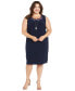 Plus Size Sleeveless Dress & Open-Front Jacket