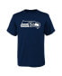 ფოტო #1 პროდუქტის Big Boys Navy Seattle Seahawks Primary Logo T-shirt