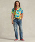 Фото #4 товара Men's Classic-Fit Floral Mesh Polo Shirt