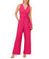 Фото #1 товара Women's Surplice V-Neck Side Tie Sleeveless Jumpsuit