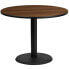 Фото #1 товара 42'' Round Walnut Laminate Table Top With 24'' Round Table Height Base