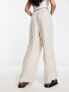 Фото #3 товара Only wide leg linen trousers in stone