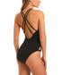 ფოტო #2 პროდუქტის Women's Double-Strap Plunge-Neck One-Piece Swimsuit