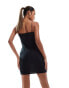 Фото #3 товара In The Style ribbed cami mini dress in black