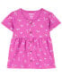 Фото #2 товара Toddler Floral Print Button-Front Top 3T