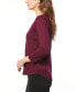 Women's Boat-Neck, Ribbed-Detail 3/4-Sleeve Sweater, Regular & Petites