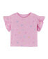 ფოტო #1 პროდუქტის Toddler/Child Girls Heart Print Ruffle Sleeve Jersey Tee