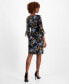 ფოტო #4 პროდუქტის Petite Printed Side Tab Sheath Dress