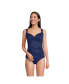 ფოტო #4 პროდუქტის Women's DD-Cup V-Neck Wrap Underwire Tankini Swimsuit Top Adjustable Straps