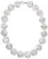 Фото #1 товара Macy's mother of Pearl Flower Collar Necklace in Sterling Silver (20mm)