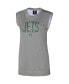 Фото #3 товара Women's Gray New York Jets No Sweat Tank Top