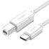 Фото #1 товара Кабель USB-C - USB-B 2.0 UGreen US241 1.5 м белый