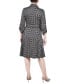 ფოტო #2 პროდუქტის Petite 3/4 Sleeve Roll Tab Shirtdress