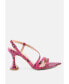 Фото #1 товара Cherry Tart Snake Print Spool Heel Sandals