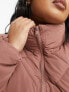 Фото #3 товара New Look Curve boxy puffer coat in pink