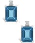London Blue Topaz (1-3/8 ct. t.w.) and Diamond Accent Stud Earrings in 14K Yellow Gold or 14K White Gold