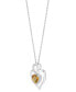 ფოტო #6 პროდუქტის Birthstone Gemstone & Diamond Accent Heart Pendant Necklace in Sterling Silver