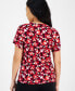 Фото #2 товара Petite Printed Tulip-Sleeve Top