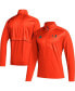 Men's Orange Miami Hurricanes Sideline AEROREADY Raglan Sleeve Quarter-Zip Jacket