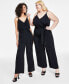 Фото #1 товара Women's Trendy Tie-Waist Wide-Leg Adjustable-Strap Jumpsuit, XXS-4X, Created for Macy's