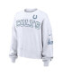 Women's White Indianapolis Colts Oversized Long Sleeve Cropped Sweatshirt