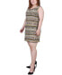 ფოტო #1 პროდუქტის Plus Size Sleeveless Dress with 3 Rings