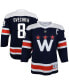 ფოტო #1 პროდუქტის Big Boys Alexander Ovechkin Navy Washington Capitals 2020/21 Alternate Replica Player Jersey