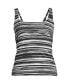 Women's Chlorine Resistant Square Neck Underwire Tankini Swimsuit Top