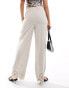 Фото #2 товара River Island broderie linen trouser in light stone