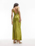 Topshop cami maxi dress in chartreuse