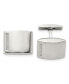 ფოტო #1 პროდუქტის Stainless Steel Polished CZ Cufflinks