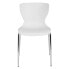 Фото #3 товара Lowell Contemporary Design White Plastic Stack Chair