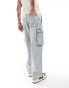 Фото #2 товара Jack & Jones alex baggy jean with cargo pockets in light blue wash