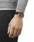 ფოტო #5 პროდუქტის Men's Swiss Chronograph XL Anthracite Leather Strap Watch 45mm