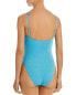 Aqua Swim 299596 Womens Square Neck One Piece Swimsuit Size M
