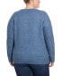 Фото #2 товара Plus Size Space Dyed Pullover Sweater