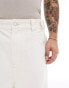 Bershka balloon fit trousers seam detail in ecru