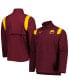 Фото #1 товара Men's Maroon Minnesota Golden Gophers 2022 Coaches Sideline Quarter-Zip Top