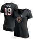 Фото #1 товара Women's Jonathan Toews Black Chicago Blackhawks 2020/21 Special Edition Authentic Stack Name and Number V-Neck T-shirt