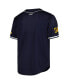 ფოტო #3 პროდუქტის Men's Navy Michigan Wolverines Mesh Full-Button Replica Baseball Jersey