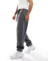 COLLUSION pull on relaxed tailored trouser with adjustable waist in charcoal Черный, W28 - фото #2