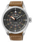 Фото #1 товара Мужские наручные часы с коричневым кожаным ремешком Citizen AW1360-12H