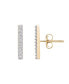 ფოტო #1 პროდუქტის Diamond Bar Stud Earrings (1/10 ct. t.w.) in 14k Yellow Gold, Created for Macy's