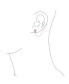 ფოტო #1 პროდუქტის Helix Chain & Cable Ear Cuff Cartilage Earlobe Tiny CZ Pink Heart Earrings For Women.925 Sterling Silver